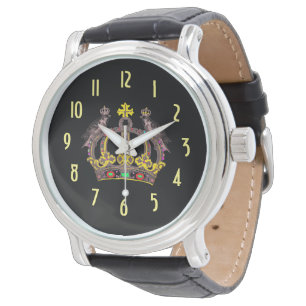 Vintage Goldkönigskrone Armbanduhr