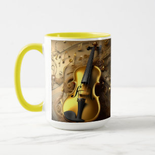 Vintage Goldvioline auf goldenen Tonkordeln, Tasse