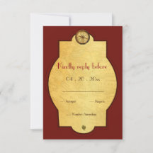 Vintage Goldwelt - Hochzeit RSVP
