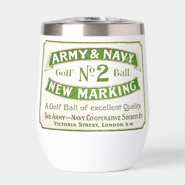 Vintage Golf Ball Annonce Vin Tumbler (Avant)