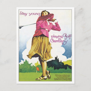 Vintage Golf Deutschland Postkarte
