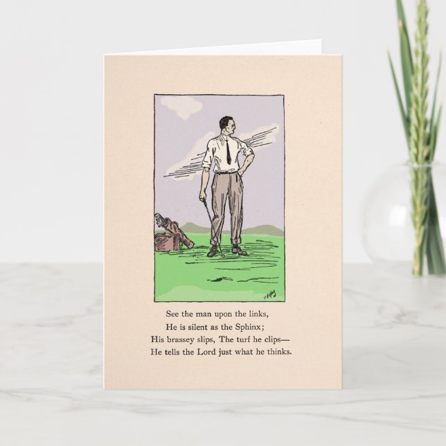 Vintage Golf Ditty Birthday Grußkarte Karte (Vorderseite)