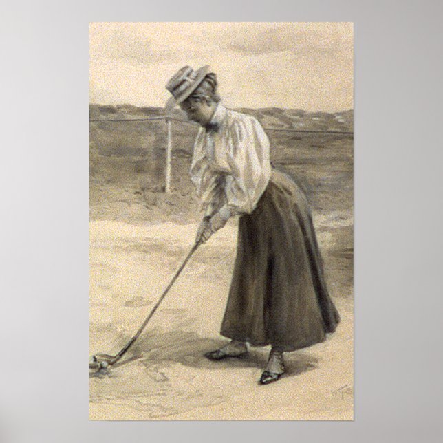 Vintage Golf Fashion, 1890er Poster (Vorne)