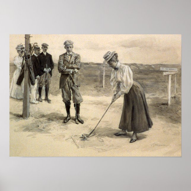Vintage Golf Fashion, 1890er Poster (Vorne)