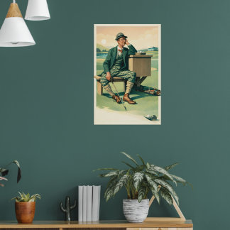 Vintage Golf - Kunstdruck Poster