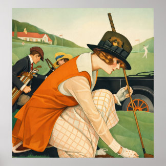 Vintage Golf - Kunstdruck Poster