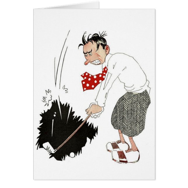 Vintage Golf Sports Humour, Funny Silly Golfer (Devant)