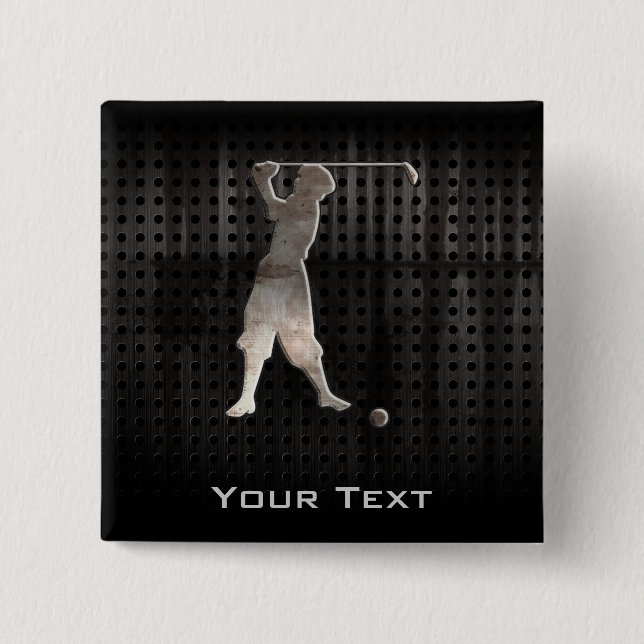 Vintage-Golfer; Cool Button (Vorderseite)