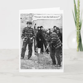 Vintage Golfkarte Feiertagskarte