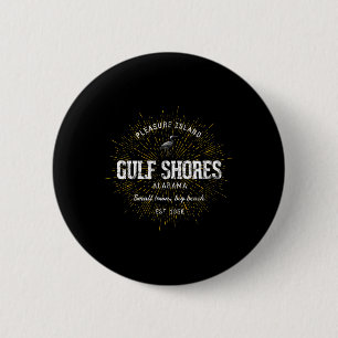 Vintage Golfküsten im Retro-Stil Button