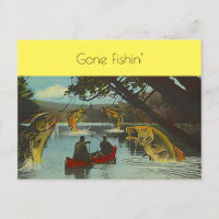 Vintage Gone Fishin Fishing Übertreibung Spaß PC