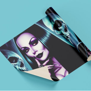 Vintage-Goth-Frau Geschenkpapier