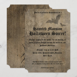 Vintage-Goth-Halloween-Party Einladung