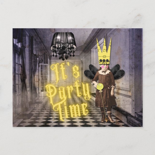 Vintage Goth Invitation du parti Halloween (Devant)