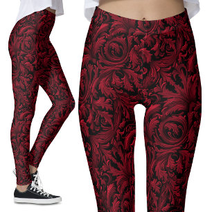 Vintage Gothic Muster Leggings - Gothic Nostalgie