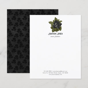 Vintage Gothic Schwarze Rosen Personalisiert