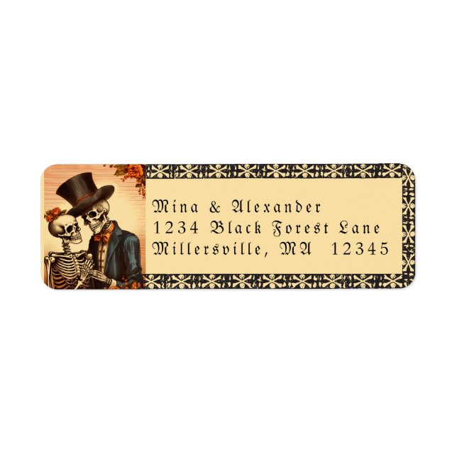 Vintage Gothic Skelettheirat (Vorne)