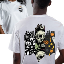 Vintage Gothic Style Triple Brush Stroke Halloween T-Shirt