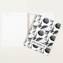 Vintage Gothic Witch Planner – Skull & Raven Planer