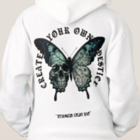 Vintage Gothique Papillon Crâne Streetwear