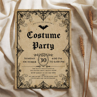 Vintage-Gotik-Kostüm-Party Halloween Einladung