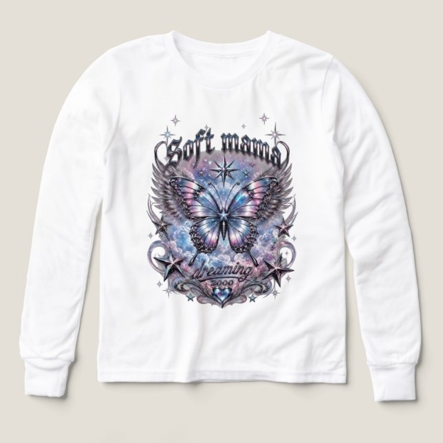 Vintage-Gotik-Schmetterling mit Flügeln (Design Vorderseite)