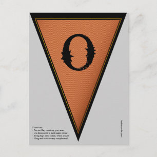 Vintage gotische Halloween-Bannermarkierung Postkarte