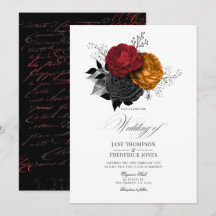 Vintage gotische Halloween-Blumengestalt