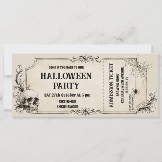 Vintage-Gotische-Halloween-Party-Geburtstag Einladung