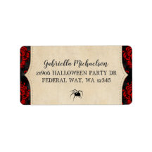 Vintage Gotische Halloween-Rücksendeadresse