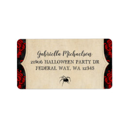 Vintage Gotische Halloween-Rücksendeadresse Adressaufkleber
