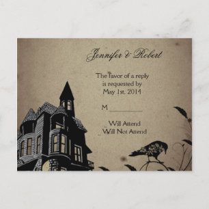 Vintage gotische Haus-Hochzeit UAWG Postkarte