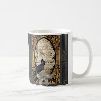 Vintage gotische Hochzeitskrähe Kaffeetasse
