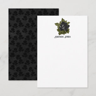 Vintage gotische schwarze Rose Personalisiert