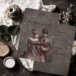 Vintage gotische UAWG RSVP Karte