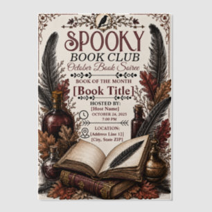 Vintage-Gotischer Gruselbuchclub Halloween