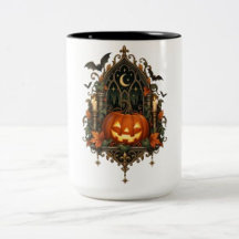 Vintage-Gotischer-Kürbis-Halloween