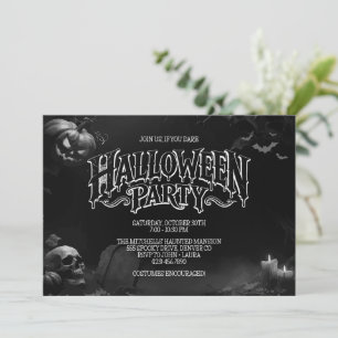Vintage-Gotisches Halloween Einladung