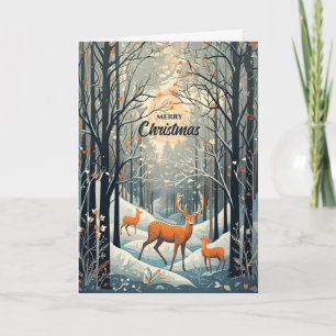 Vintage Gouache Styled Winter Dei Weihnachten