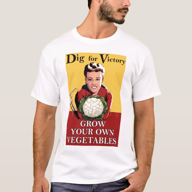 Vintage Grabung für Sieg-T-Shirt T-Shirt (Vorderseite)