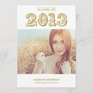 Vintage GRAD   KLASSE DER EINLADUNG VON ABSCHLUSS 