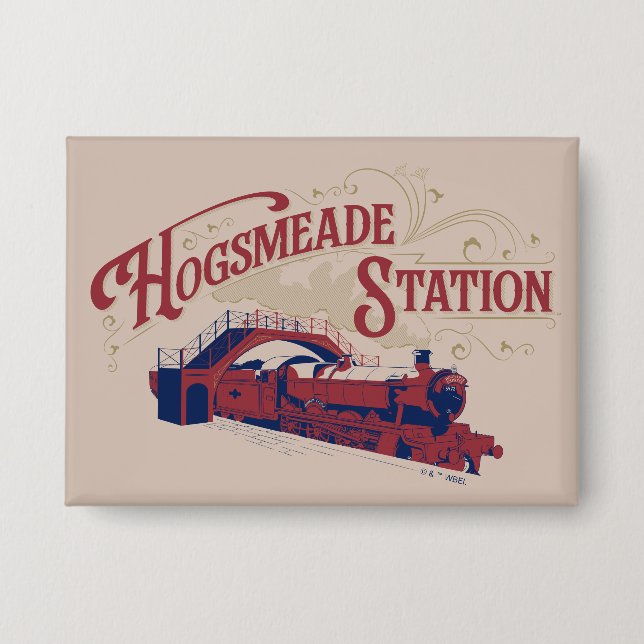 VINTAGE Grafik der HOGSMEADE-Station Button (Vorderseite)