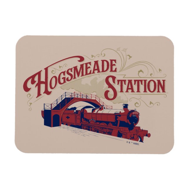 VINTAGE Grafik der HOGSMEADE-Station Magnet (Horizontal)
