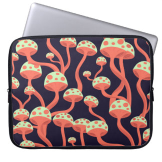 Vintage Grafikmushrooms Nahtloses Muster Laptopschutzhülle
