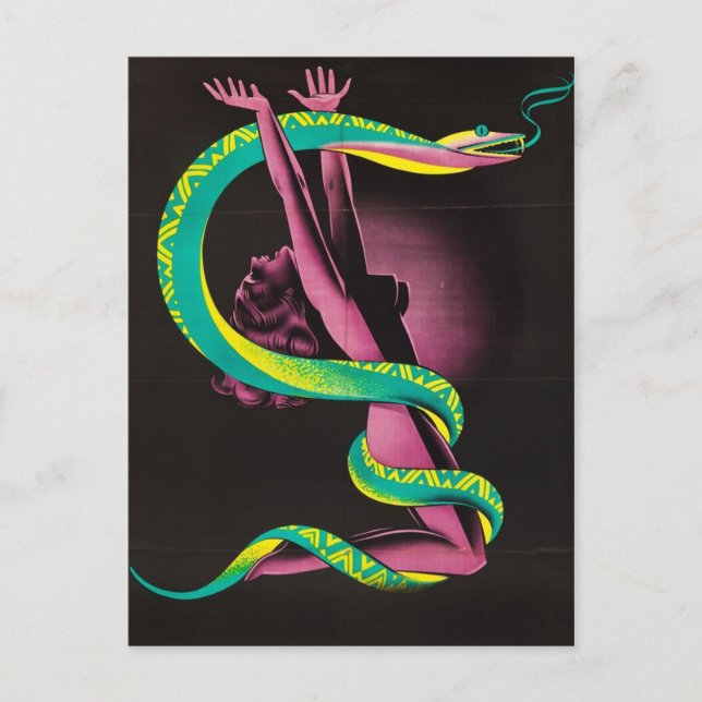 Vintage grafische Postkarte (Vorderseite)