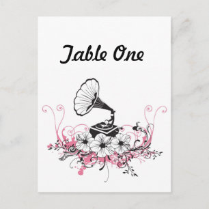 Vintage Grammophon Postkarte