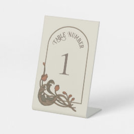 Vintage GranatapfelTischnummer Sockelschild