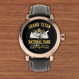 Vintage Grand Teton Nature Panorama Armbanduhr