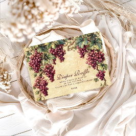 Vintage Grape Vineyard Diapper Raffle Begleitkarte