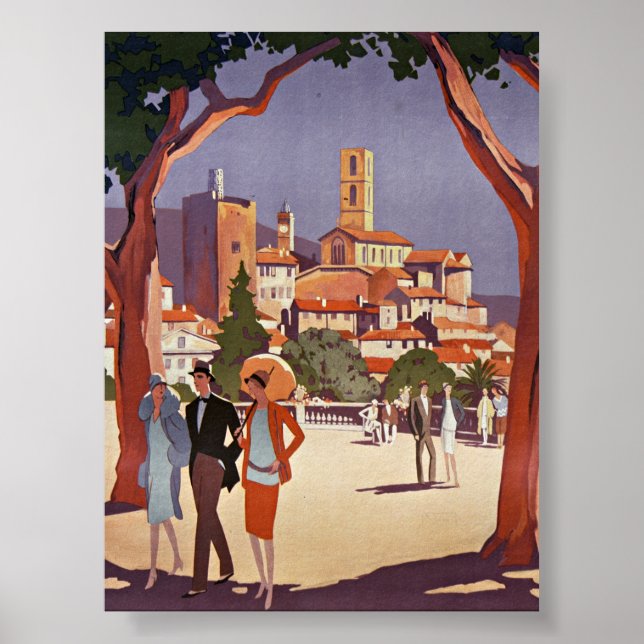 Vintage Grasse Sommer Kunst Poster (Vorne)